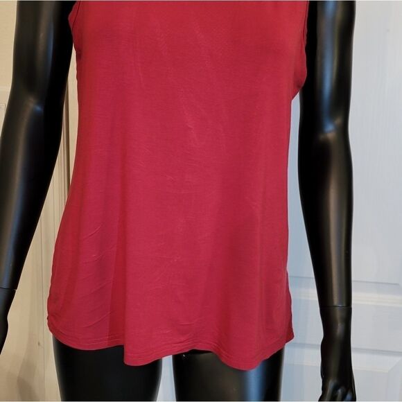 BRAND NEW DARK RED  SHORT SLEEVE WOMEN"S TOP - Picture 7 of 16